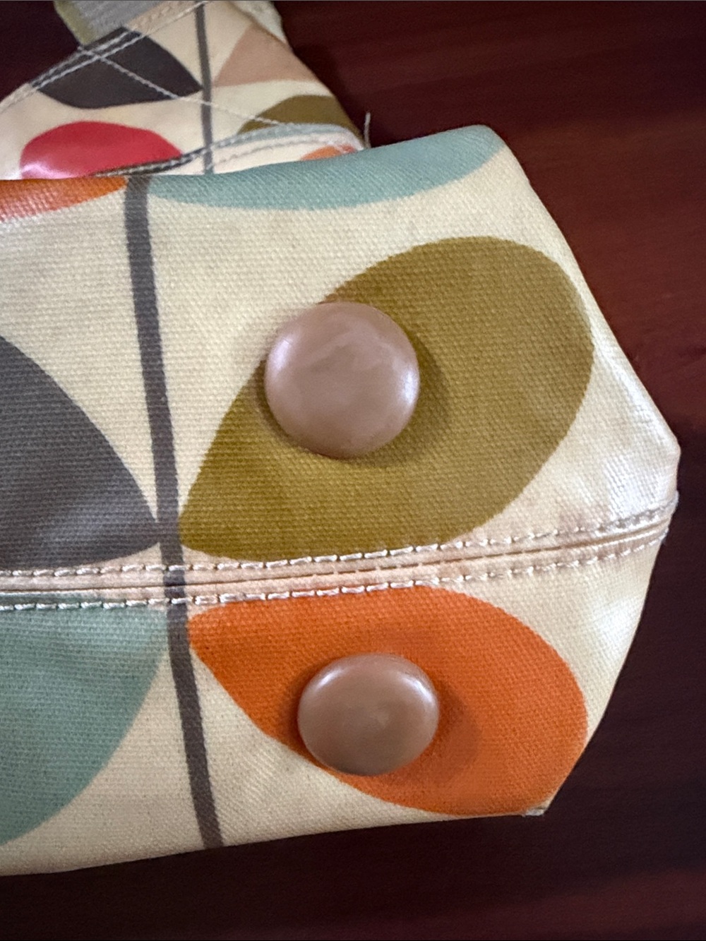 Orla Kiely Classic Multi Stem Shoulder Bag featuring a signature colorful leaf - Picture 5 of 15